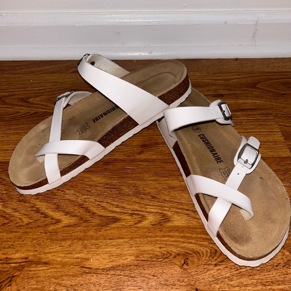 White Cork Footbed Sandal + Comfort